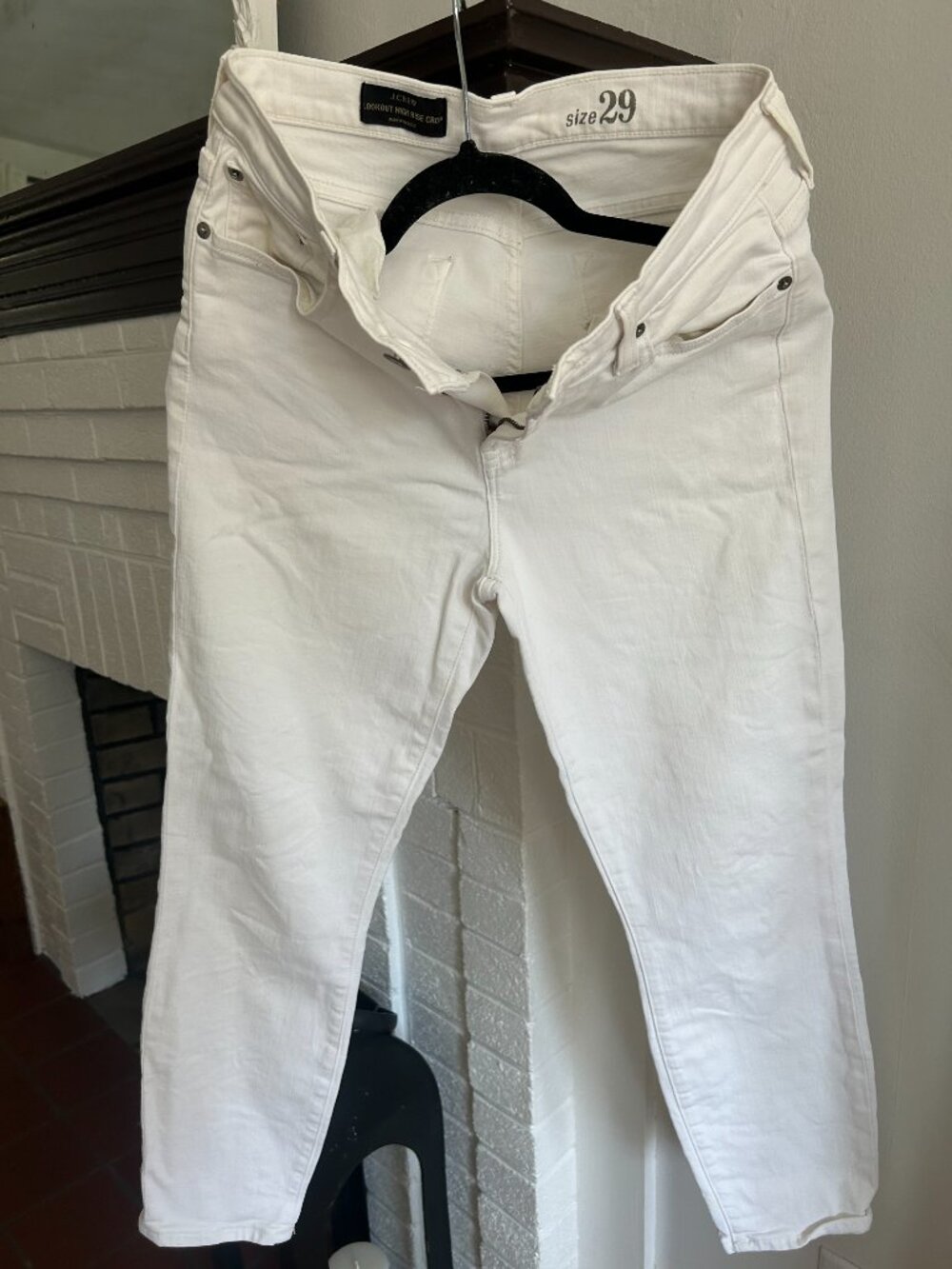 J. Crew High Rise Crop White Jeans Size 29